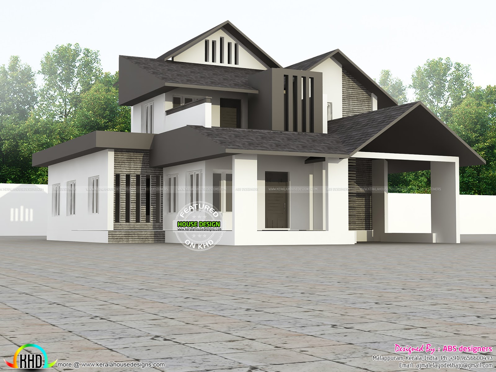  Contemporary  modern  2000  sq  ft  home  Kerala home  design  