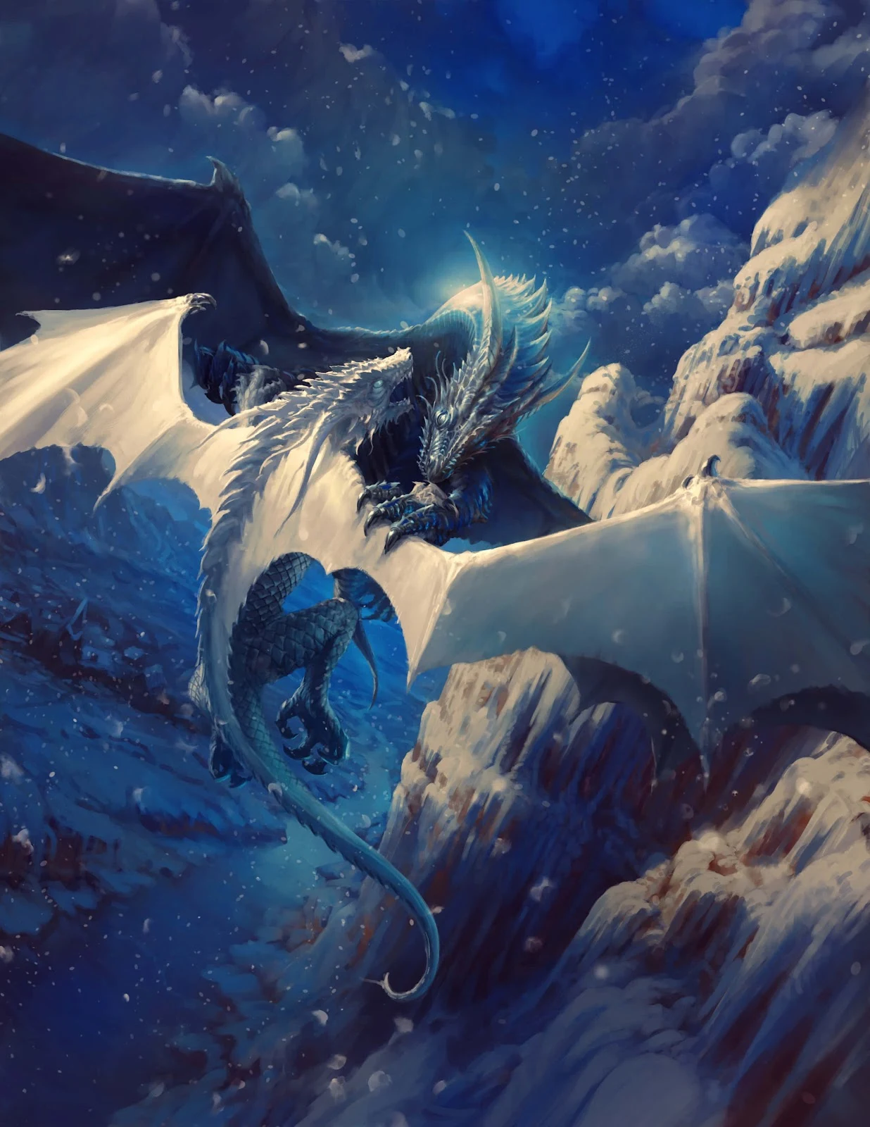 A panoramic view of a majestic dragon soaring across the skies, showcasing the visual spectacle of the series