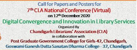 7th CLA National Conference (Virtual) on “Digital Convergence and Innovation in Library Services”,12th December 2020 