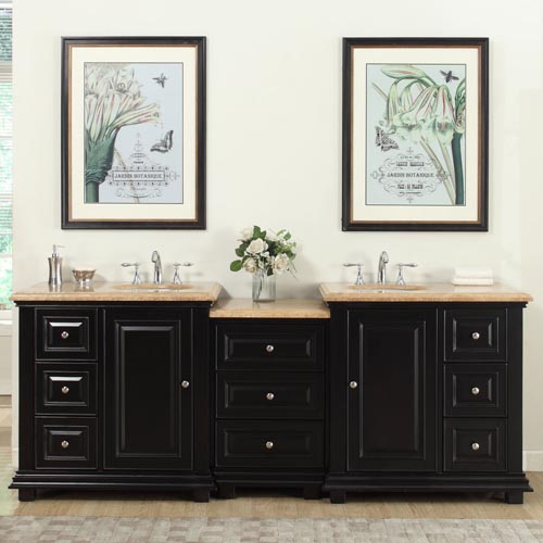 Accord 91 Inch Traditional Double Sink Bathroom Vanity