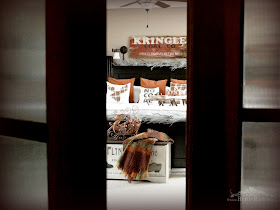 Copper Tone Decorated Christmas Bedroom Bliss-Ranch.com