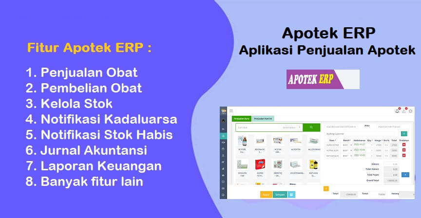 Apotek ERP - Aplikasi Penjualan Apotek Plus Akuntansi