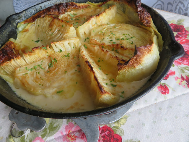 Braised Cabbage with Horseradish Cream