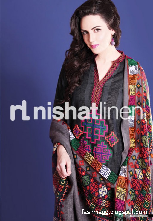 Fashion & Fok: Nishat Linen Winter Dresses Collection 2013 
