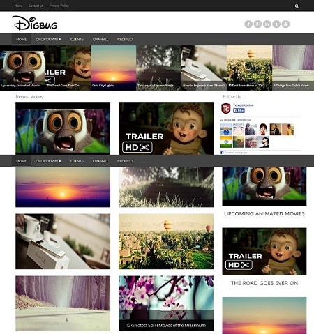 Template Blogspot - Digbug - Responsive