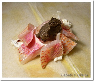rouget ricotta tapenade cru