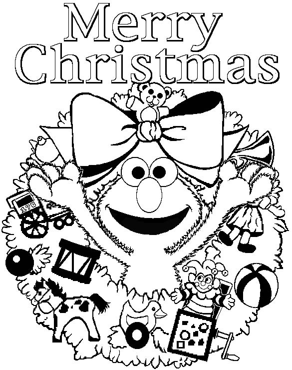 Coloring Pages Merry Christmas title=