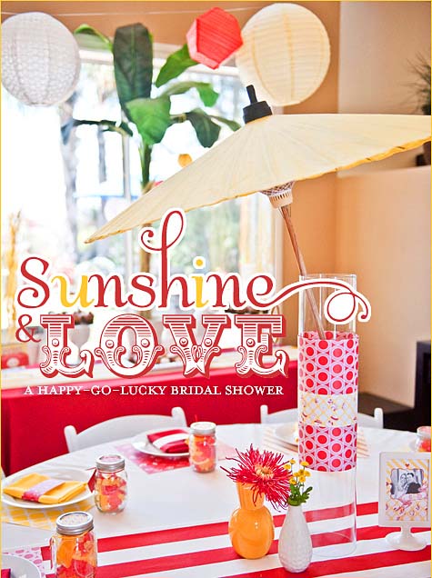 Her Sunshine Love Bridal Shower party colors melt the winter freeze