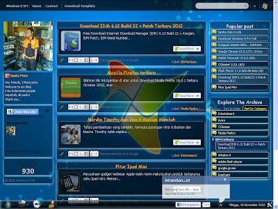 Template Blogspot Mirip OS Windows