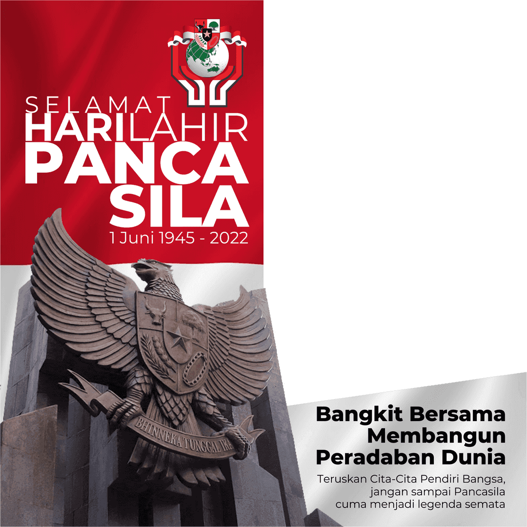 Frame Template Selamat Hari Lahir Pancasila 2022 PNG