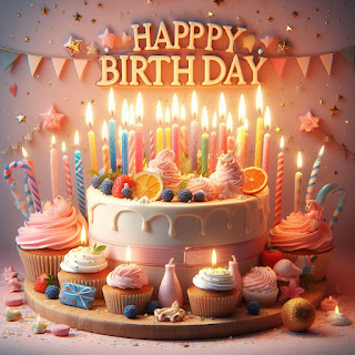 2024 Happy Birthday candle images