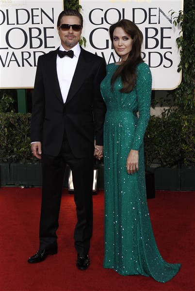 angelina jolie and brad pitt 2011 golden globes. The Golden Globes 2011 Dresses