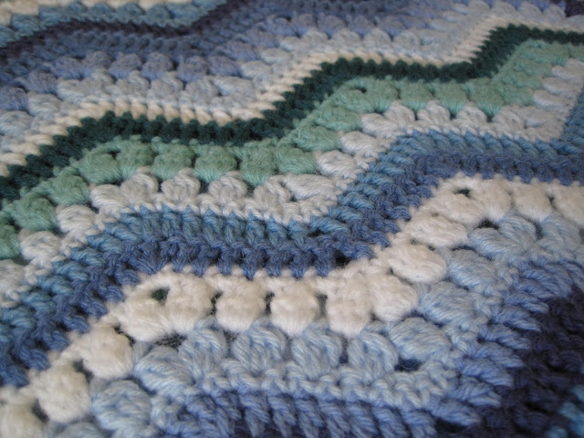 Tina's Allsorts, Rippling Clusters Crochet Blanket