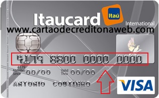 Achar numero cartão Itaucard  Cartão de Crédito na WEB