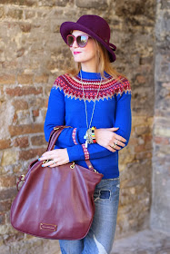 boutique by jaeger sweater, fair isle jumper, Ecua-Andino hat, Fashion and Cookies, fashion blogger