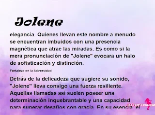 significado del nombre Jolene