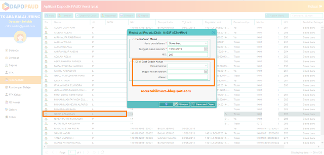 cara mengeluarkan peserta di dapodik paud offline 