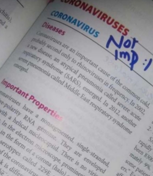 Teachers told Pakistani doctors that coronavirus topic wasn't important 