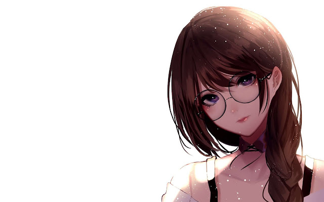 Cool Anime Girl With Glasses Wallpaper