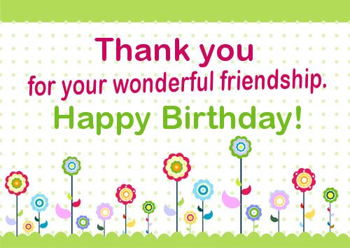 Happy Birthday Friend greeting card with flowers