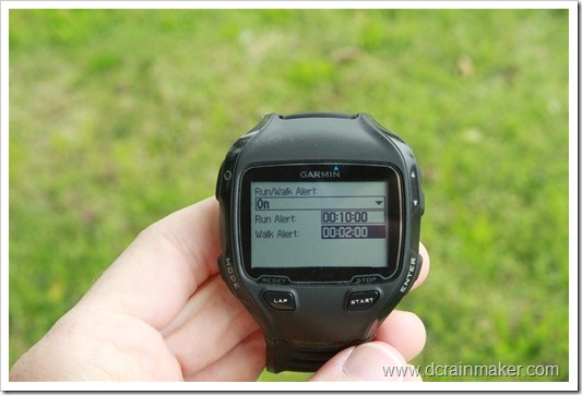 Garmin FR910XT Run/Walk Alert Setup Garmin FR910XT Run/Walk Alert Setup
