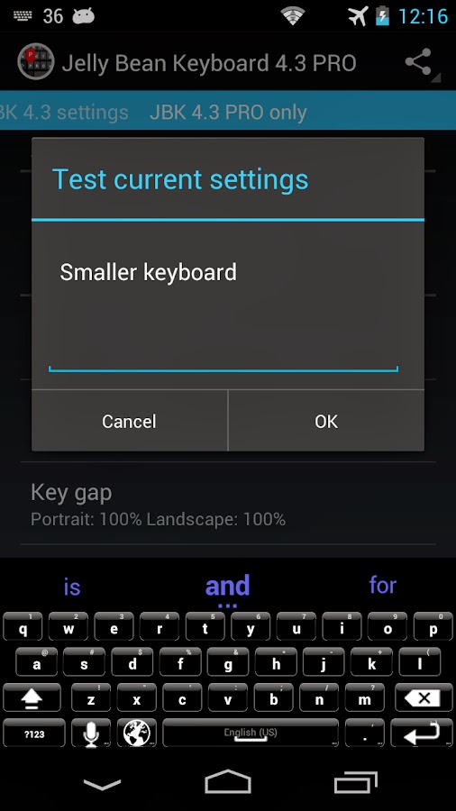 Jelly Bean Keyboard 4.3 Pro v1.0.2