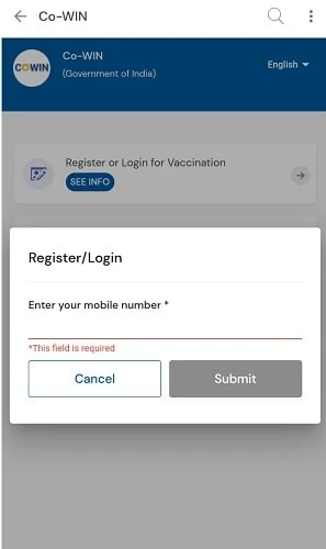 18+ Covid vaccine Registration through Umang App