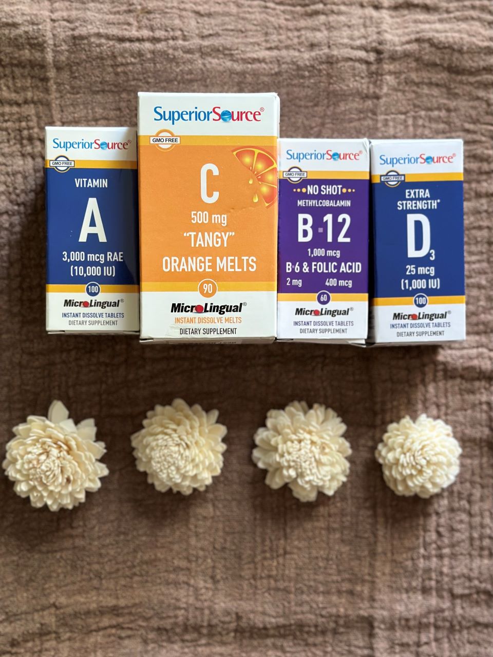The Four Microlingual Vitamins I’m Currently Taking: