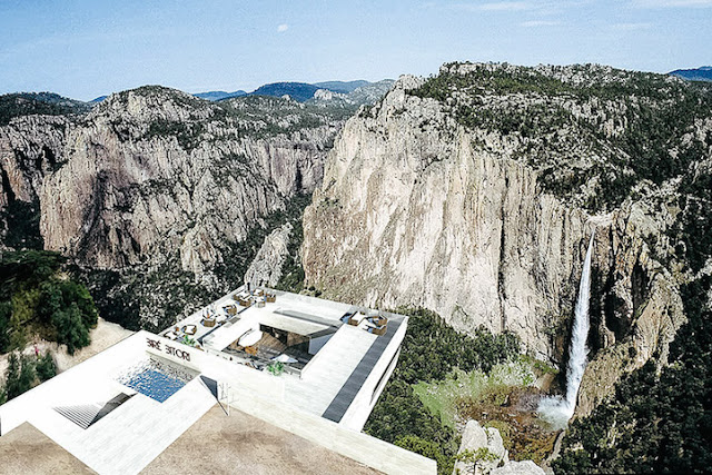 Restaurante Cliffside oferece uma experiência gastronômica com vistas deslumbrantes sobre o vale abaixo