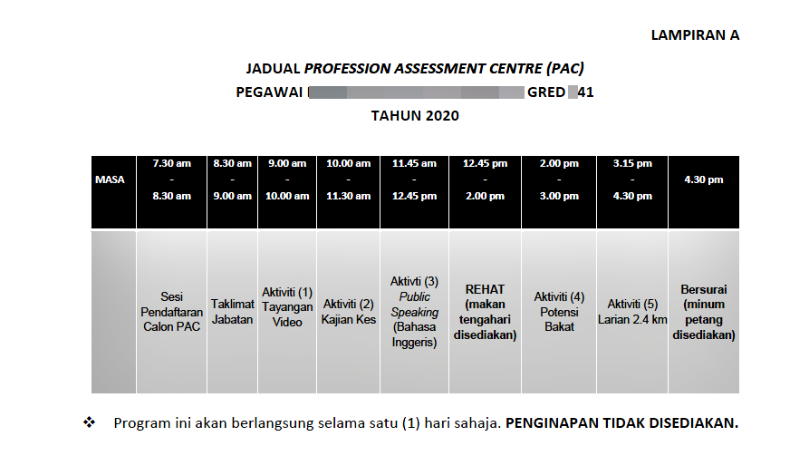 Pengalaman Menghadiri Sesi Profession Assessment Centre (PAC) Bagi 