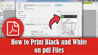 How to Print Black and White on pdf Files