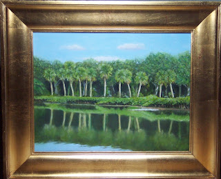 Peter Buchan oil painting Palm Shoreline on Siesta Drive