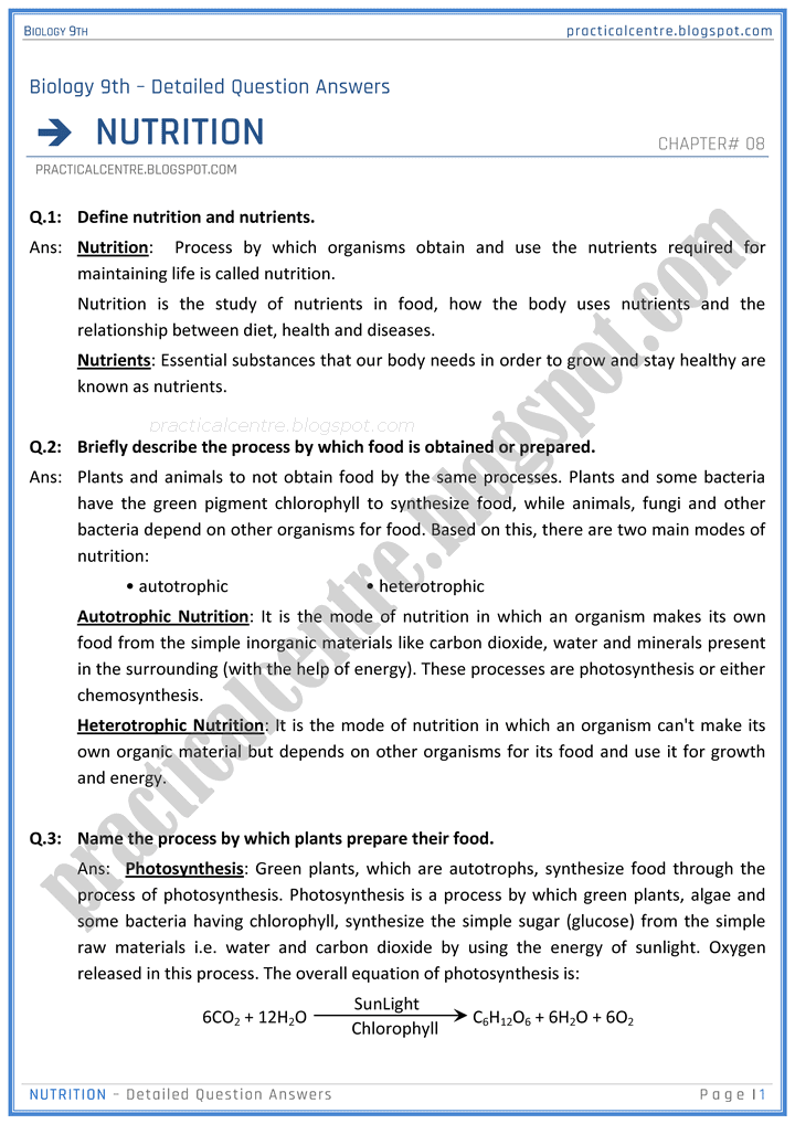 nutrition-detailed-question-answers-biology-9th-notes