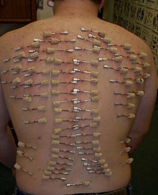This is deff the big ton of back weird piercings yup 100 damn back 