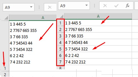 Cara Memisahkan Isi Sel Menjadi Beberapa Baris di Excel