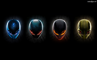 Alienware Wallpaper, 4 aliens in one wallpaper