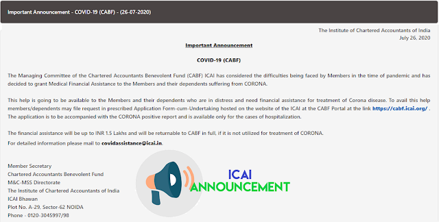 ICAI Announcement