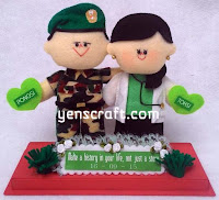 Boneka couple TNI AD dokter