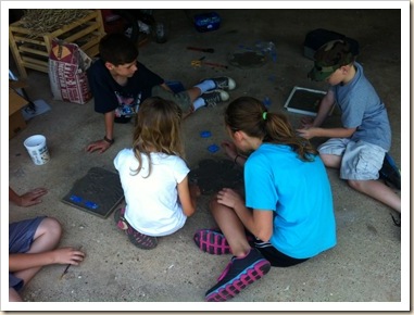 making garden stones