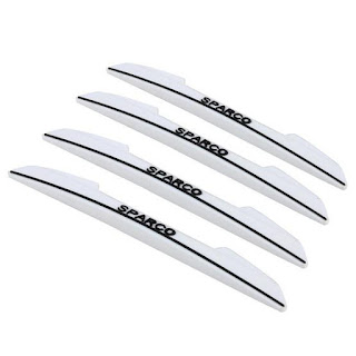 4 Pieces Anti-collision and Scratch Car Plastic Stickers for Car Door-Black