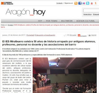 23/02/2017 Aragon hoy - El IES Miralbueno celebra 50 años...