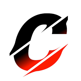 Alphabet C with creative design(Red and Black colour)