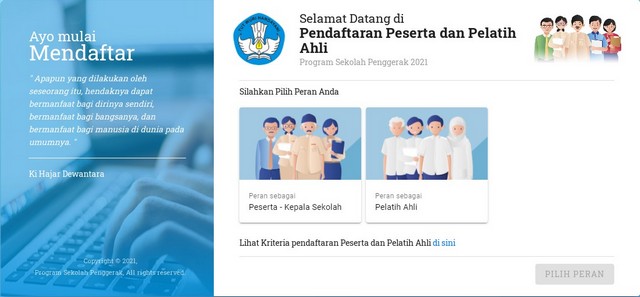 mendaftar sekolah penggerak