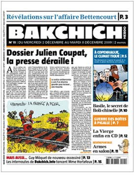 la une du n° 11 de bakchich hebdo