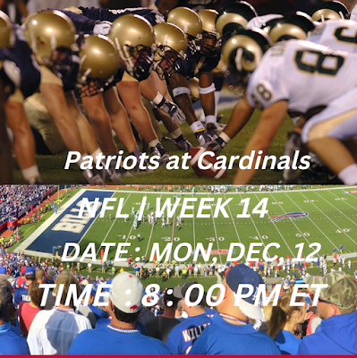 Patriots vs. Cardinals Live Streaming Free NFL |Week 14 Game Online