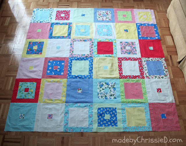 Just One Block Quilt by Chris Dodsley @made by ChrissieD