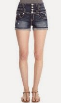 <br />WallFlower Juniors High Waisted Shorts