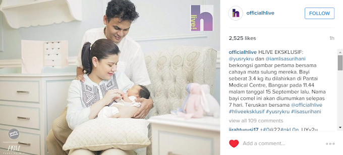 LISA SURIHANI DAN YUSRY KRU BERKONGSI GAMBAR ANAK SULUNG DI hlive