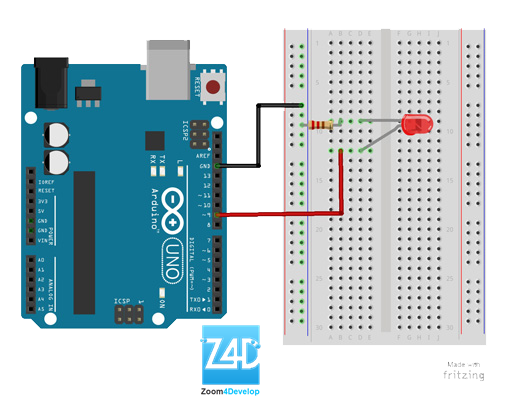Arduino tutorial #5 – Fade an LED_Diagram