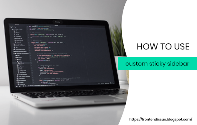 How to use custom sticky sidebar